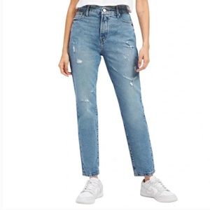 Good American Good Classic Distressed Straight Leg Jeans